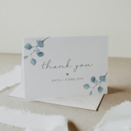 ARYA Rustic Eucalyptus Greenery Sage Green Bedankkaart