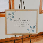 ARYA Rustic Eucalyptus Greenery Wedding Welkom Poster