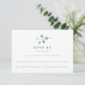 ARYA Rustic Eucalyptus Groene Beplanting RSVP Post Kaart (Staand voorkant)