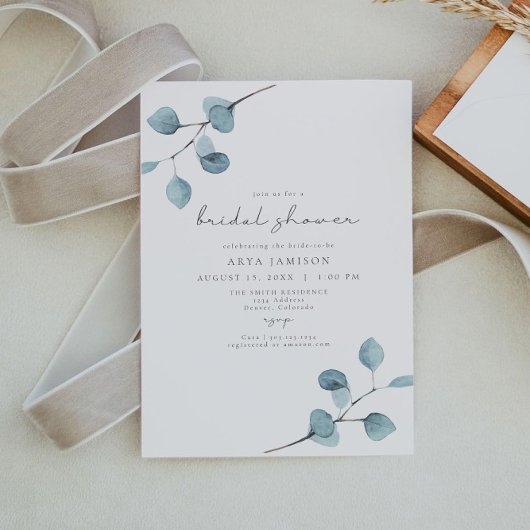 ARYA Rustieke Eucalyptus Groene Bruidsdouche Kaart