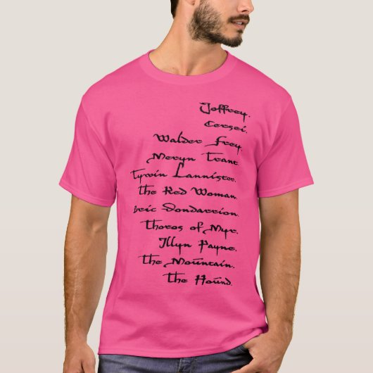 Arya Stark Lijst Honkbal Sleeve T-shirt (Voorkant)