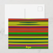 ARYAN ~ 3D Ontwerppatroon ~ Kerstkleuren~ Briefkaart (Voorkant / Achterkant)