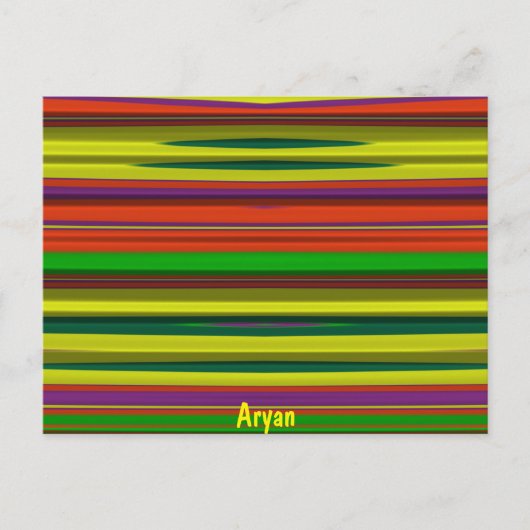 ARYAN ~ 3D Ontwerppatroon ~ Kerstkleuren~ Briefkaart (Voorkant)