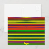 ARYAN ~ 3D Ontwerppatroon ~ Kerstkleuren~ Briefkaart (Voorkant / Achterkant)