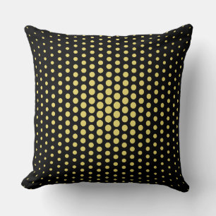 Arylide yellow Techno Stippen Modern Black Kussen