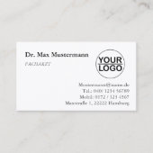 Arzt Visitenkarte mit LOGO Visitekaartje (Voorkant)
