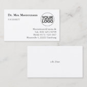 Arzt Visitenkarte mit LOGO Visitekaartje (Voorkant / Achterkant)