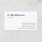 Arzt Visitenkarte Visitekaartje (Voorkant)