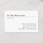 Arzt Visitenkarte Visitekaartje (Voorkant)