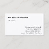 Arzt Visitenkarte Visitekaartje (Voorkant)