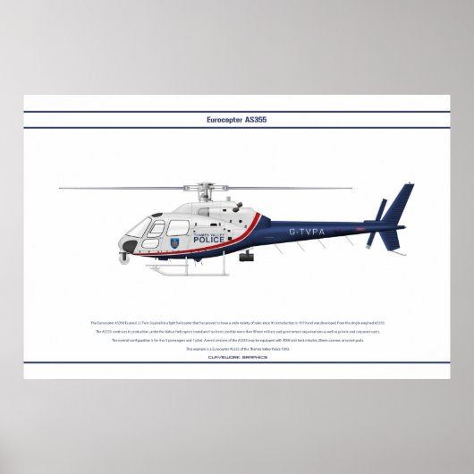 AS355 Britse politie 1 Poster (Voorkant)
