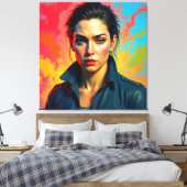 AS 15000 – “Sofia” - Waakzaam Canvas Afdruk (Insitu (Slaapkamer))