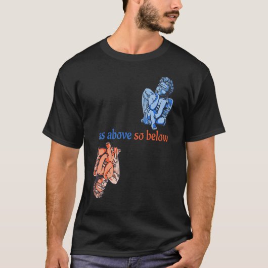 As Above So Below Angels Magic Alchemy Occult T-shirt (Voorkant)