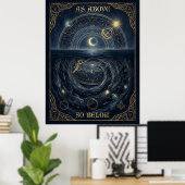 As Above So Below Hermetic Alchemy Celestial Poster (Thuiskantoor)