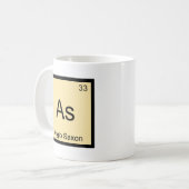 As - Anglo Saxon Funny Chemistry Element Symbol T Koffiemok (Voorkant links)