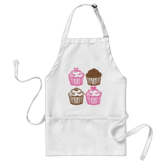 AS Apron Pink Cupcakes Standaard Schort (Voorkant)
