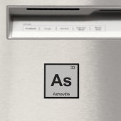 As - Asheville North Carolina Chemistry Symbol Magneet (Insitu (Vaatwasser))