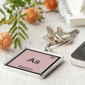 As - Asimov Grappige Chemie Element Symbool T-shir Sleutelhanger (Zijkant)