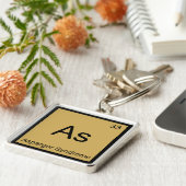 As - Asperger Syndroom Grappige Chemie Element Tee Sleutelhanger (Zijkant)