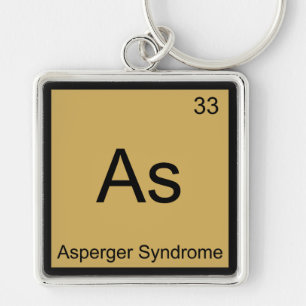 As - Asperger Syndroom Grappige Chemie Element Tee Sleutelhanger