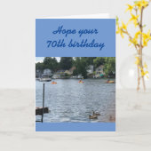 AS BEAUTIFUL AS A DAY AT THE LAKE **70th**BIRTHDAY Kaart (Gele Bloem)