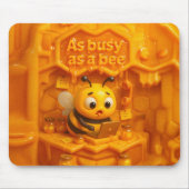 As busy as a bee – cute productivity bee at work muismat (Voorkant)