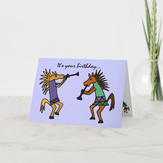 AS- Dancing Horses Verjaardag Kaart (Voorkant)