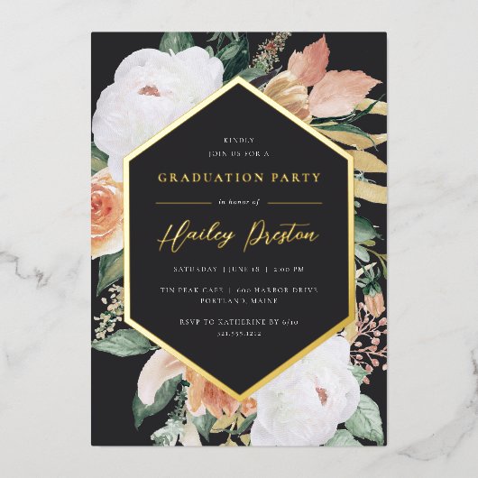 As | Desert Floral Gradual Party Folie Uitnodiging (Voorkant)