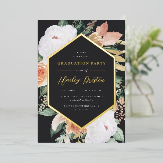 As | Desert Floral Gradual Party Folie Uitnodiging (Staand Voorkant)