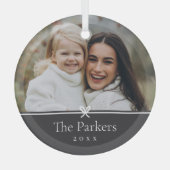 As | Eenvoudige minimale boog foto Glas Ornament (Voorkant)