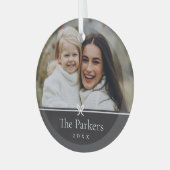 As | Eenvoudige minimale boog foto Glas Ornament (Voorkant links)