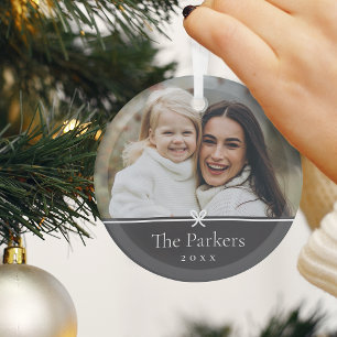 As   Eenvoudige minimale boog foto Glas Ornament