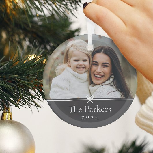 As | Eenvoudige minimale boog foto Glas Ornament