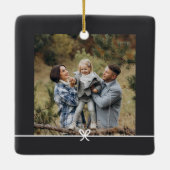 As | Eenvoudige minimale boog foto Keramisch Ornament (Achterkant)