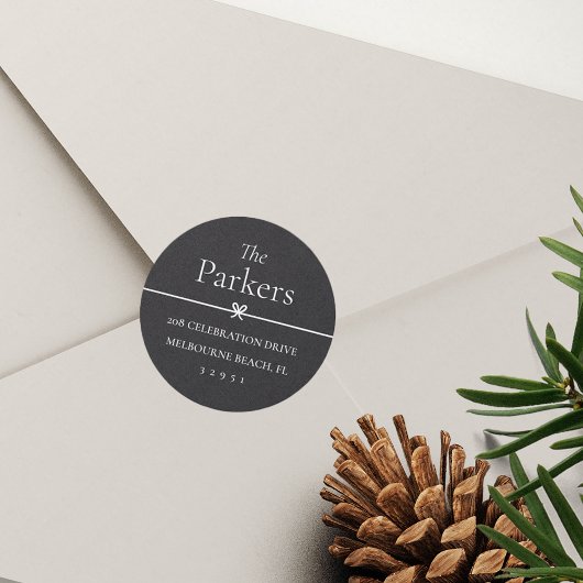 As | Eenvoudige minimale boog retour adres Sticker