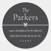 As | Eenvoudige minimale boog retour adres Sticker (Voorkant)