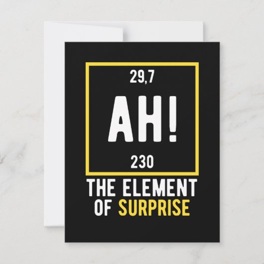 As Element of Surprise Save The Date (Voorkant)