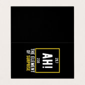 As Element of Surprise Visitekaartje (Buitenkant ongevouwen)