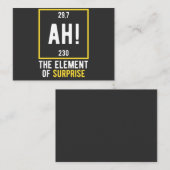 As Element of Surprise Visitekaartje (Voorkant / Achterkant)