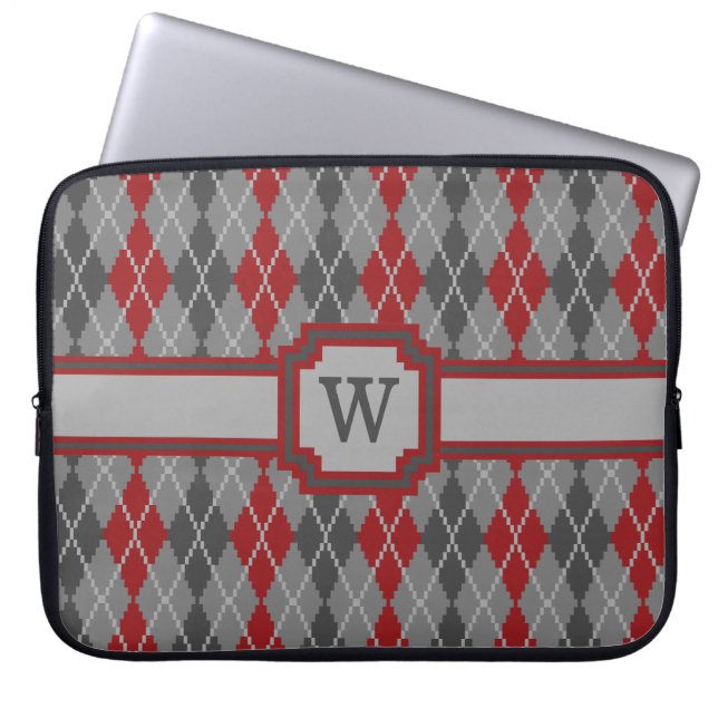 As en sintels argyle laptophoes laptop sleeve (Voorkant)