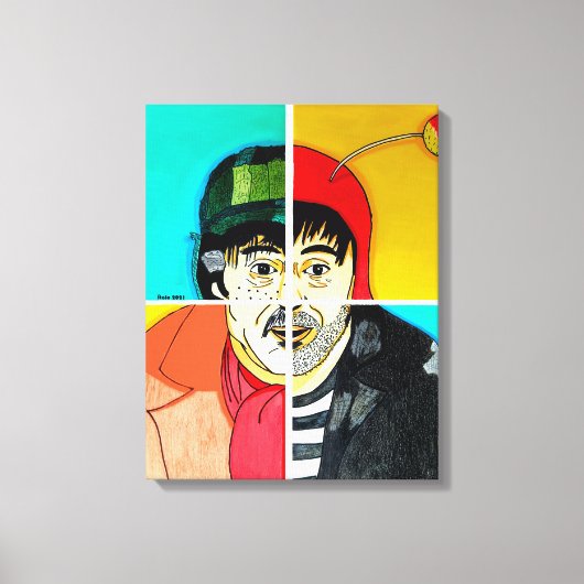 As faces de Chespirito Canvas Afdruk (Voorkant)