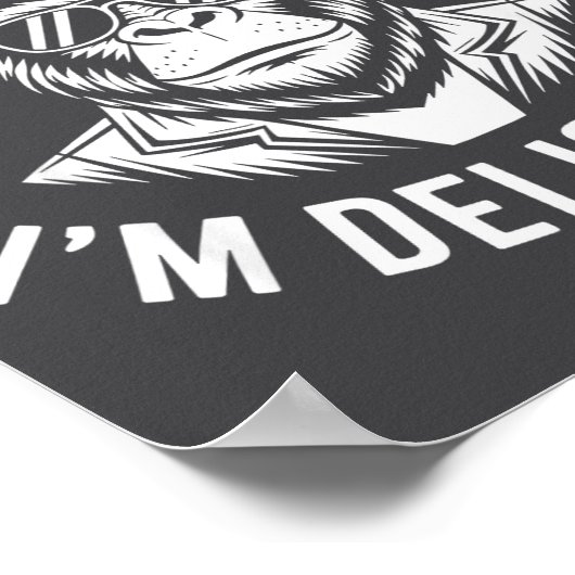 As Far As I Know I'm Delightful Funny Monkey Quote Poster (Hoek)