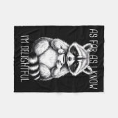 As Far As I Know I'm Delightful Raccoon  Fleece Deken (Voorkant (Horizontaal))