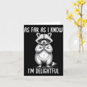 As Far As I Know I'm Delightful Raccoon Kaart (Gele Bloem)