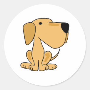 AS-Geweldige gele labrador Puppy Dog Ronde Sticker