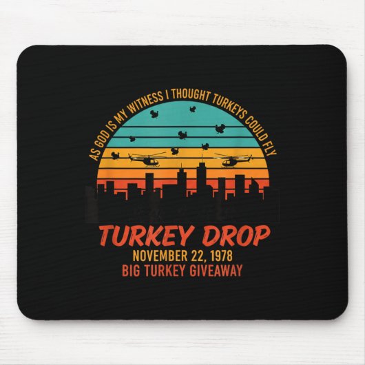 As God Is My Witness Turkey Drop - Retro Thanksgiv Muismat (Voorkant)