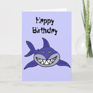 AS- Hilarische Grinning Shark Cartoon Kaart