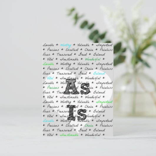 AS IS Briefkaart - Plantinski (Staand voorkant)