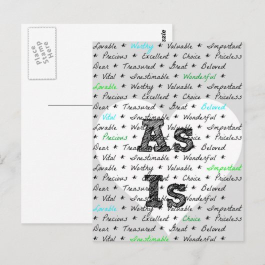 AS IS Briefkaart - Plantinski (Voorkant / Achterkant)