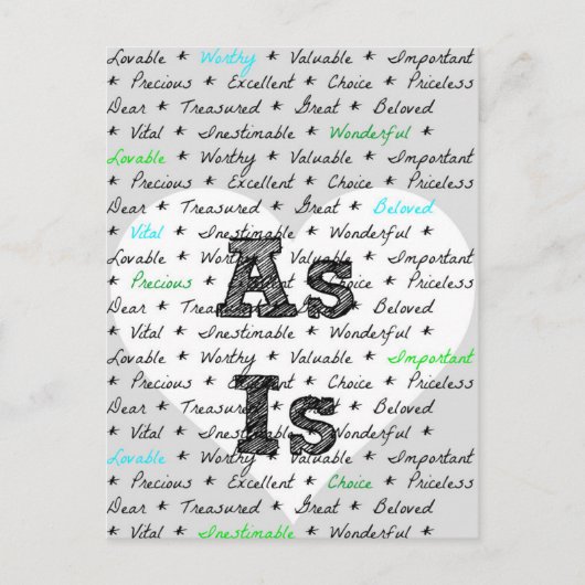 AS IS Briefkaart - Plantinski (Voorkant)